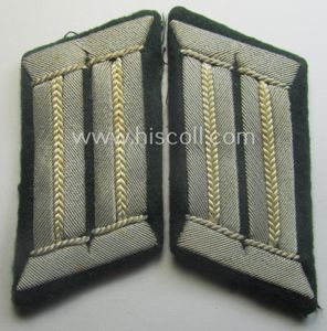 Pair of WH (Heeres) collar-tabs (ie. 'Kragenspiegel für Offiziere'): 'Offizier …