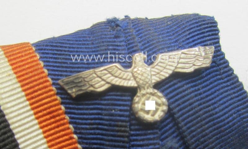 2-pieced, WH (Heeres o. Kriegsmarine) medal-bar (ie.: 'Doppelspange') resp. showing a: 'KvK II. Kl. Mit Schw.' and a: 'WH-DA der 4. Stufe' — image 3