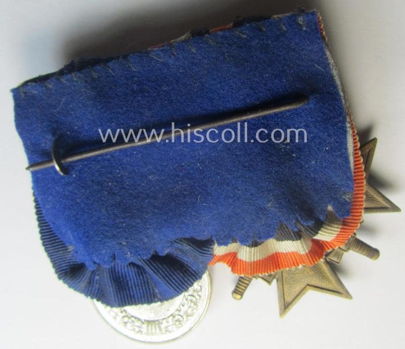 2-pieced, WH (Heeres o. Kriegsmarine) medal-bar (ie.: 'Doppelspange') resp. showing a: 'KvK II. Kl. Mit Schw.' and a: 'WH-DA der 4. Stufe' — image 4