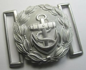 'Virtually mint', WH (Kriegsmarine) 'standard-issue'-pattern, silver-toned- and/or typical aluminium-based officers'-dress-model …