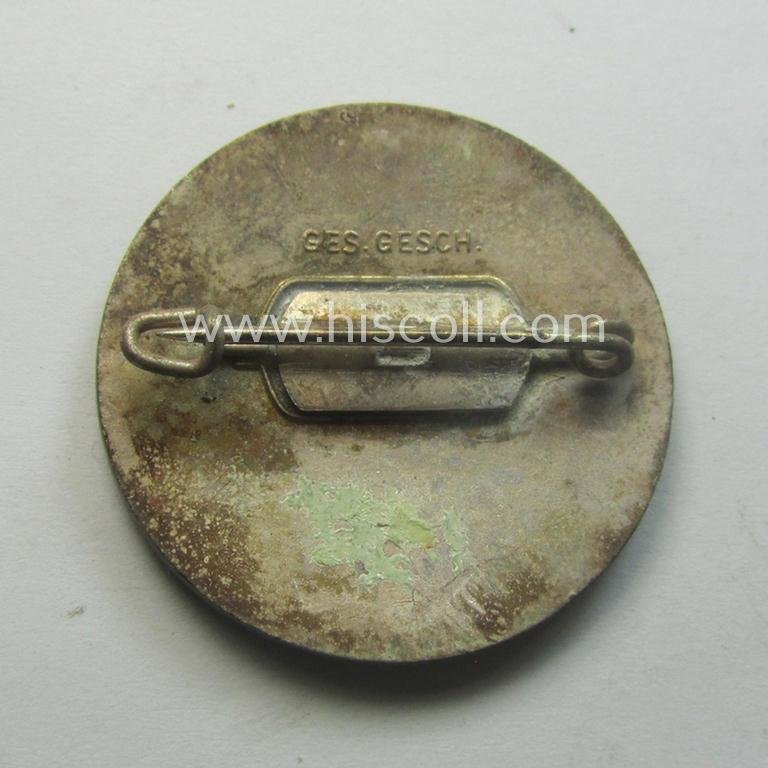 DRK- (ie. 'Deutsches Rotes Kreuz'- or German Red Cross) related so-called: nurses'-brooch entitled: 'Freie Schwesternschaft' (being a moderately used, multi-coloured-enamelled albeit non-maker-marked example) — image 2