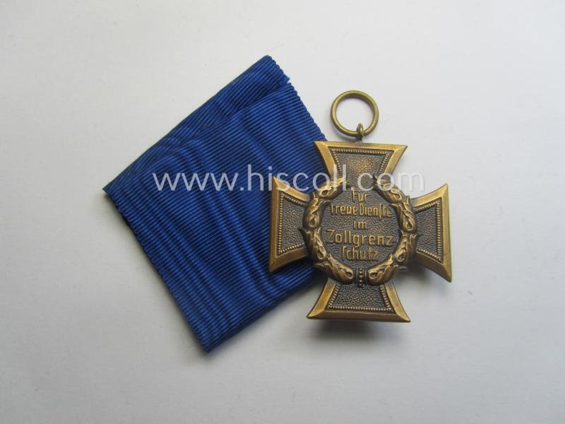 'Zollgrenzschütz-Ehrenzeichen' (or: customs loyal-service medal) that comes together with its full-length ribbon (ie. 'Bandabschnitt') — image 4