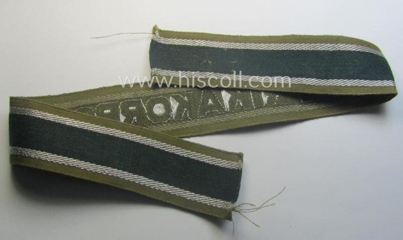 'BeVo'-like cuff-title (ie. 'Ärmelstreifen') entitled: 'Afrikakorps' being a presumably issued but simply never worn example that comes in an overall very nice- (ie. non-shortened- and never tunic-attached-), condition — image 4