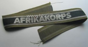 'BeVo'-like cuff-title (ie. 'Ärmelstreifen') entitled: 'Afrikakorps' being a presumably issued …