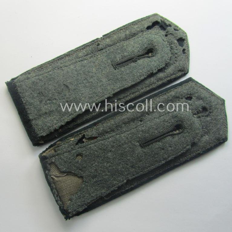 Minimally moth-damaged pair of WH (Heeres), neatly 'cyphered' ('M36'- ie. 'M40'-pattern and/or pointed-style) NCO-type shoulderstraps for an: 'Unterwachtmeister des Artillerie-Rgts. 34' — image 3