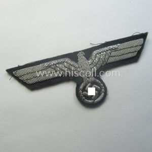 WH (Heeres) officers'-type, hand-embroidered breast-eagle (ie. 'Brustadler für Offiziere') as …