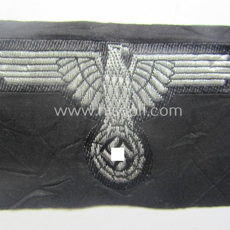 Truly rarely encountered, mid- (ie. later-war-) pattern 'SS' (ie. 'Waffen-SS') officers'-pattern arm-eagle (ie. 'Ärmeladler für Führer der Waffen-SS') as executed in the neat 'BeVo', flatwire-weave-style — image 2