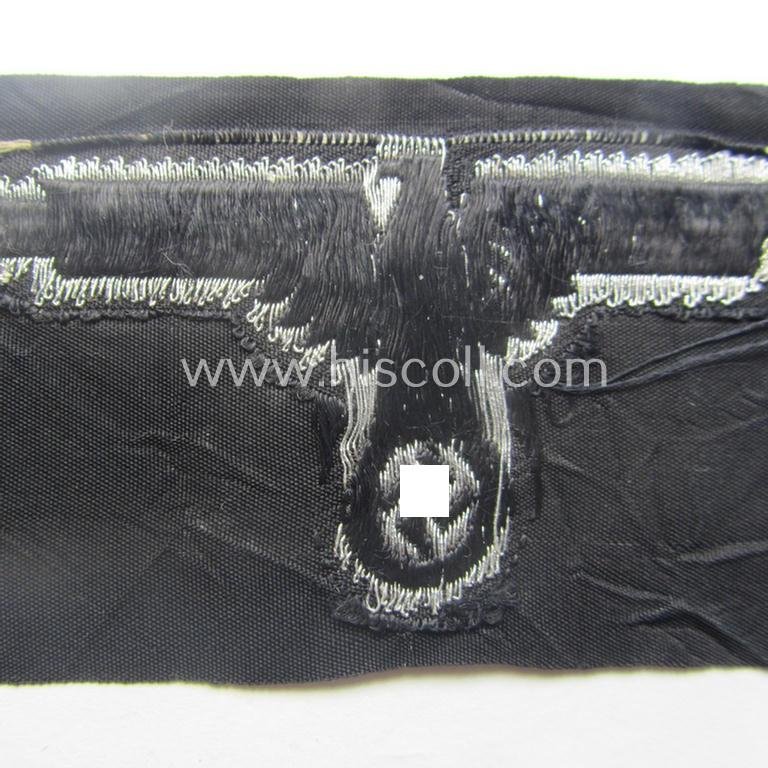 Truly rarely encountered, mid- (ie. later-war-) pattern 'SS' (ie. 'Waffen-SS') officers'-pattern arm-eagle (ie. 'Ärmeladler für Führer der Waffen-SS') as executed in the neat 'BeVo', flatwire-weave-style — image 4