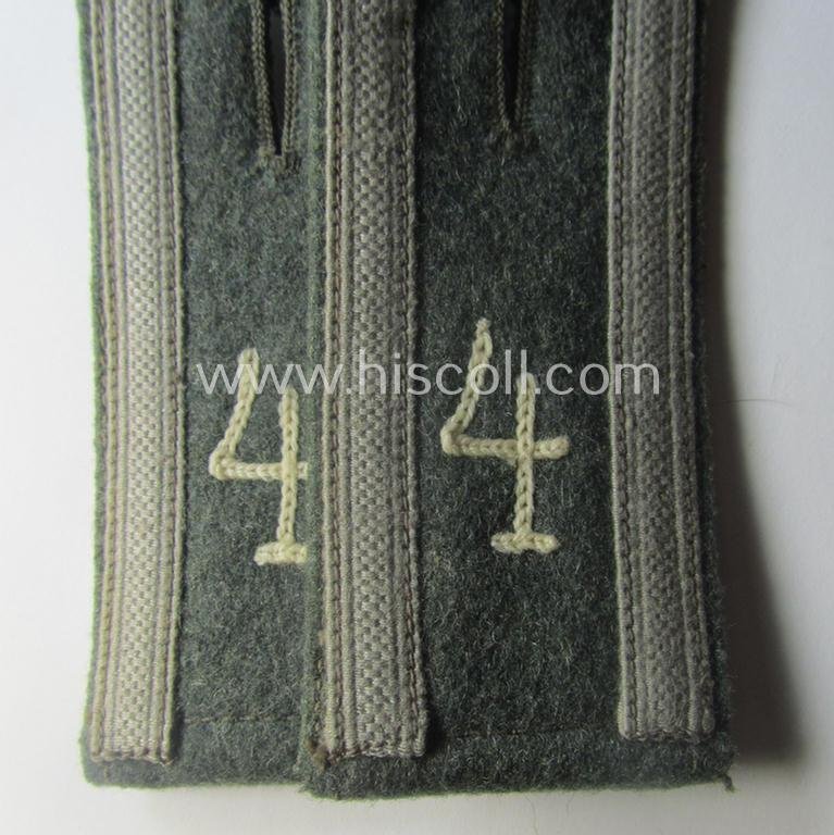 Pair of early-period- (ie. 'Reichswehr'-era- and/or 'pointed-styled'), WH (Heeres) 'cyphered' NCO-type shoulderstraps: 'Unteroffizier des Infanterie-Rgts. 4' — image 2