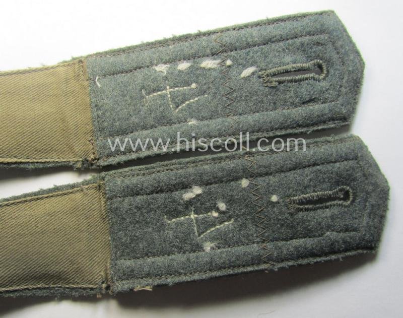 Pair of early-period- (ie. 'Reichswehr'-era- and/or 'pointed-styled'), WH (Heeres) 'cyphered' NCO-type shoulderstraps: 'Unteroffizier des Infanterie-Rgts. 4' — image 4