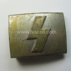DJ (ie. 'Deutsches Jungvolk') silver-coloured- (ie. typical nickle-chromed) belt-buckle (ie. …
