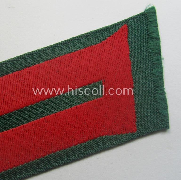 Regrettably single, (entirely!) 'BeVo'-woven, EM-pattern 'Ostvölker'-collar-tab as as was specifically intended for usage by a member serving within the 'Deutsche Wehrmacht' ie. the 'Russian Liberation Army' (aka 'POA') — image 2