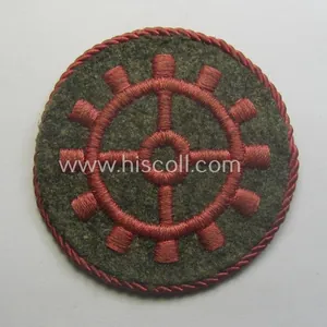 WH (Heeres ie. 'Panzer'-) machine-embroidered-, trade- ie. special-career patch, having …