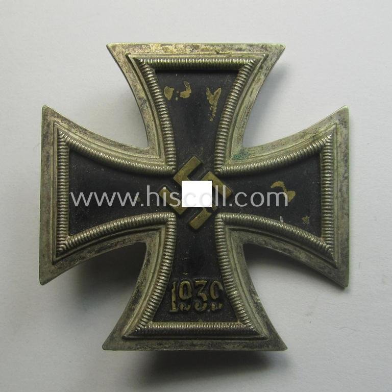 'Eisernes Kreuz 1. Kl.' (or: Iron Cross 1st class) being a typical maker- (ie. '15'-) marked example that as was produced by the Austrian maker (ie. 'Hersteller'): 'Friedrich Orth' and that comes as issued and worn — image 2