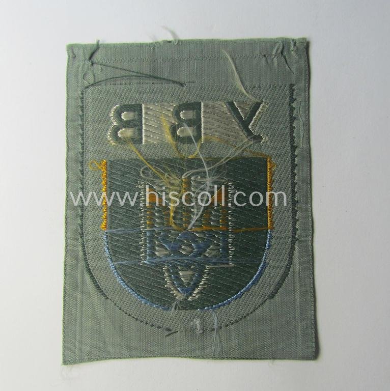 'BeVo'-type armshield entitled: 'YBB' (being a 'virtually mint- ie. unissued' example piece as intended for a volunteer who served within the 'Deutsche Wehrmacht' ie. within the 'Ukrainisches Legion') — image 2