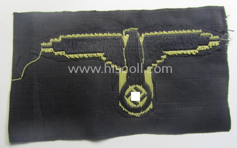 'SS' (ie. 'Waffen-SS') 'BeVo'-woven, EM- (ie. NCO-pattern) tropical-styled arm-eagle (ie. 'Tropen-Ärmeladler für Mannschaften u. Unterführer der Waffen-SS') — image 3