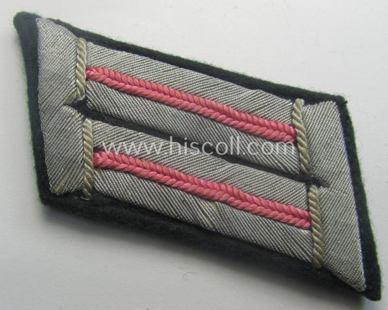 Pair of WH (Heeres) officers-collar-patches (ie. 'Kragenspiegel') for an: 'Offiz. der Panzer o. Pz-Jäger-Trpn.' — image 2