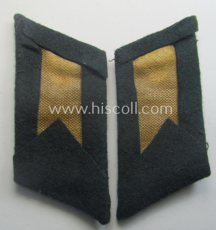 Pair of WH (Heeres) officers-collar-patches (ie. 'Kragenspiegel') for an: 'Offiz. der Panzer o. Pz-Jäger-Trpn.' — image 3