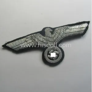 WH (Heeres) officers'-type, hand-embroidered breast-eagle (ie. 'Brustadler für Offiziere') as …