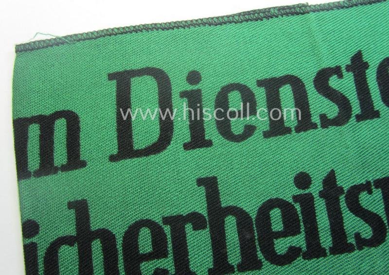 Truly scarcely encountered, enlisted-mens'- (ie. NCO-) type armband as was intended for usage by a member who served within the 'Sicherheitsdienst'- (ie. 'SD'-) related so-called: 'Schützmannschaften' (ie. 'Schuma') — image 2