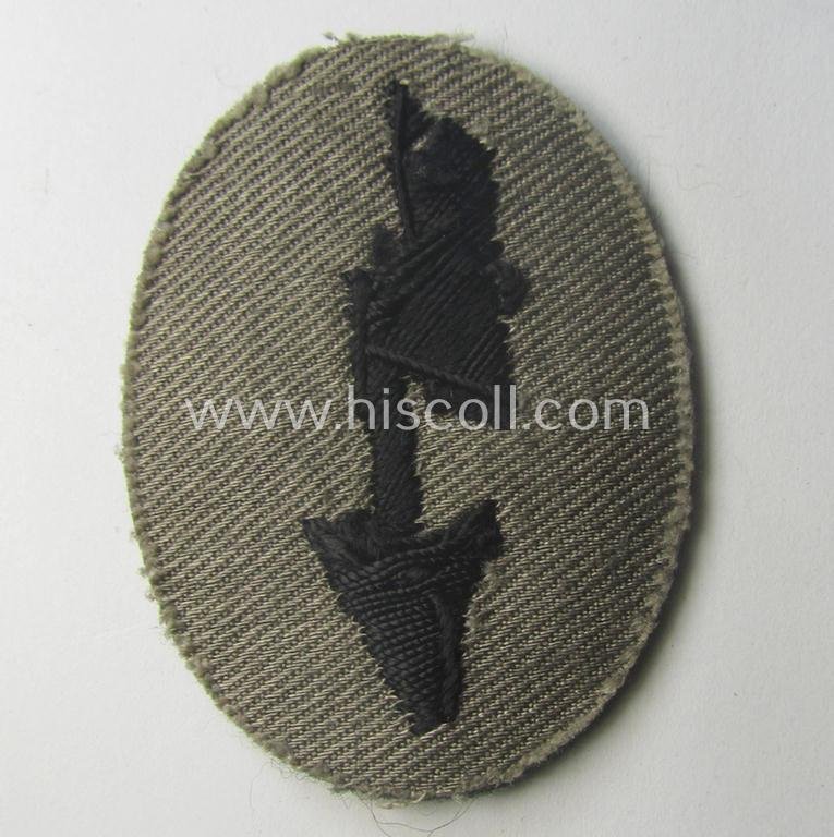 WH (Heeres) trade- and/or special-career insignia ie. hand-embroidered signal-blitz: 'Pionier-Trpn.' — image 2