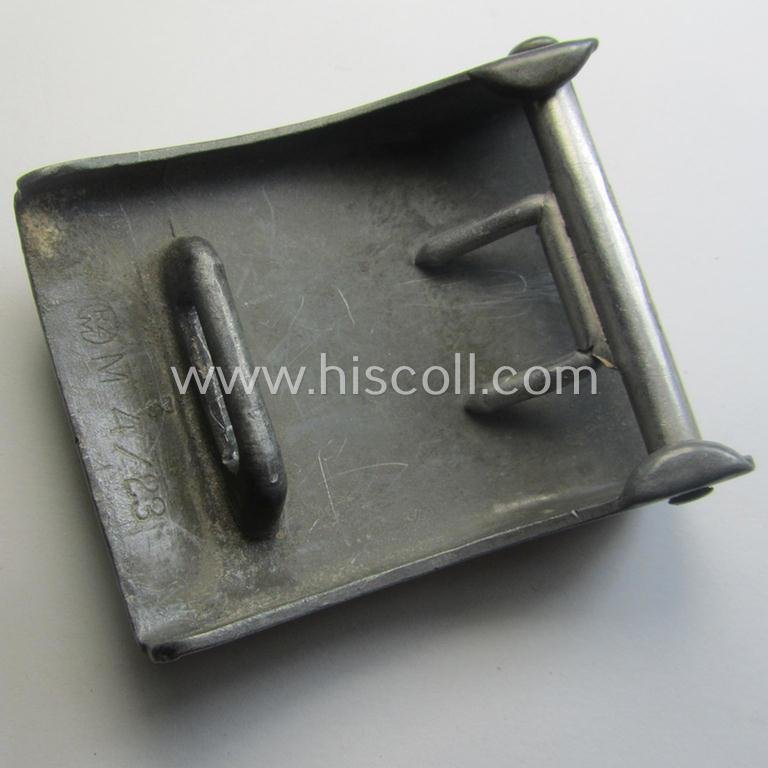 HJ (ie. 'Hitlerjugend') zinc- (ie. 'Feinzink'-) based- (and/or unusually 'molded'-pattern!) belt-buckle being a maker- (ie. 'RzM M4/23'-) marked example — image 2