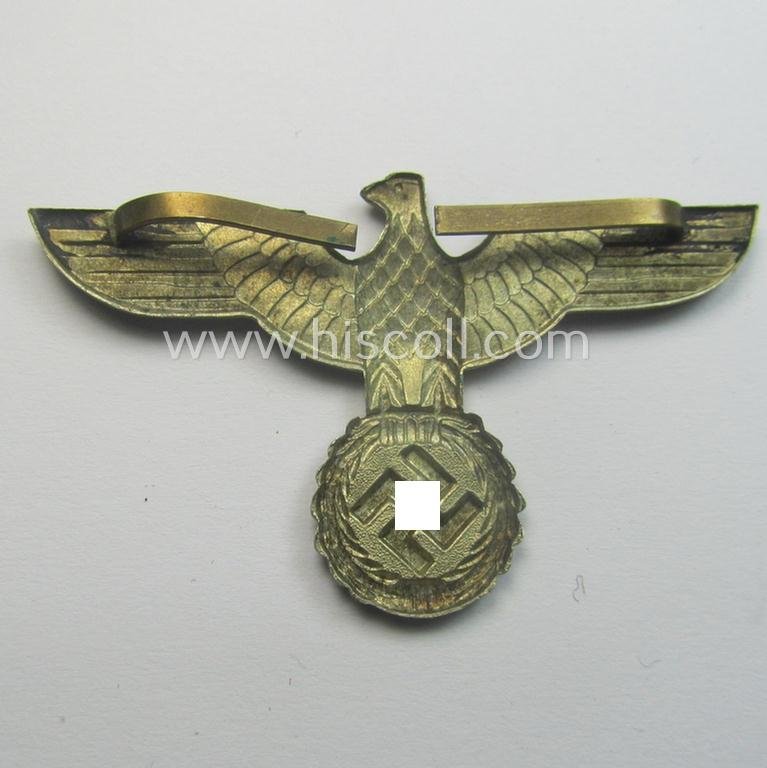 Early- (ie. 'Reichswehr'-) period! - WH 'Buntmetall'-based, EM- (ie. NCO- or officers') type visor-cap-eagle that comes in a minimally used- ie. I deem once cap-attached, condition — image 3