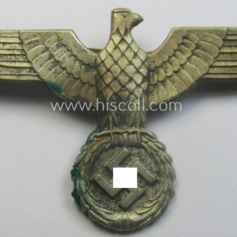 Early- (ie. 'Reichswehr'-) period! - WH 'Buntmetall'-based, EM- (ie. NCO- or officers') type visor-cap-eagle that comes in a minimally used- ie. I deem once cap-attached, condition — image 2