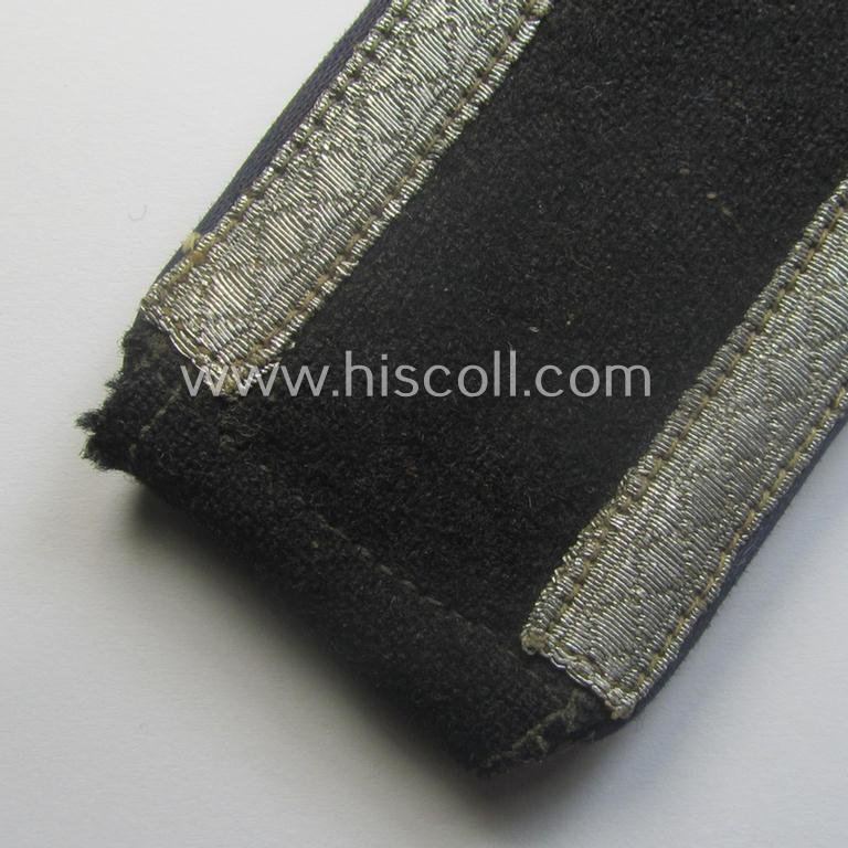 Single, Waffen-SS, NCO-type shoulderstrap as piped in the darker-blue-coloured branchcolour as was intended for usage by an: 'SS-Unterscharführer' who served within the: 'SS-Sanitäts-Trpn.' — image 2