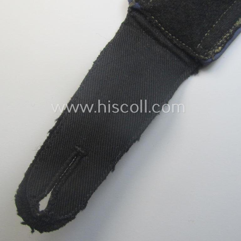 Single, Waffen-SS, NCO-type shoulderstrap as piped in the darker-blue-coloured branchcolour as was intended for usage by an: 'SS-Unterscharführer' who served within the: 'SS-Sanitäts-Trpn.' — image 5