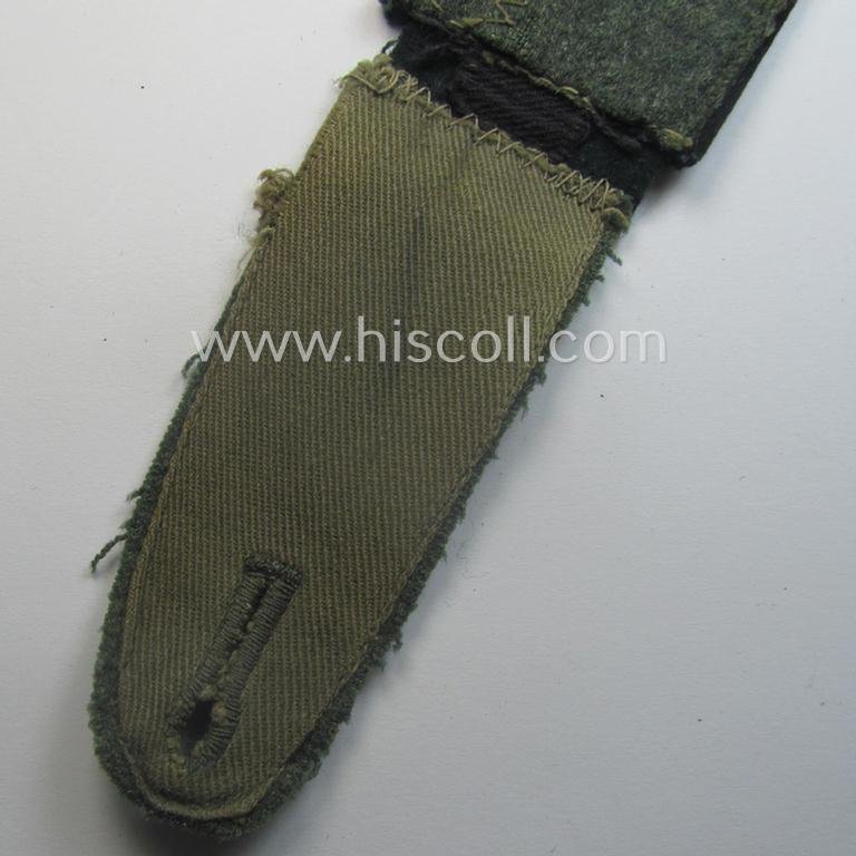 Single, early-period (ie. 'M40-pattern and/or rounded-styled), WH (Heeres) 'cyphered', EM-type shoulderstrap as was intended for a: 'Soldat u. Mitglied des Pionier-Lehr-Rgts. 2' — image 5