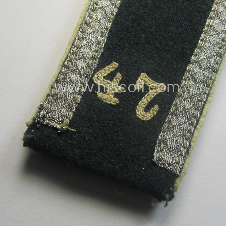 Single - and actually not that often seen! - WH (Heeres) NCO-type (ie. 'M36-/M40'-pattern- and 'pointed styled') 'cyphered' shoulderstrap as was intended for usage by an: 'Uffz. des Infanterie-Rgts. 47' — image 2