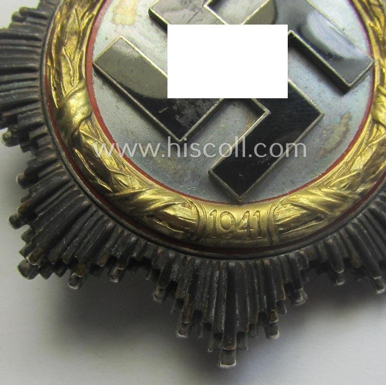 Attractive, neatly maker- (ie. '20'-marked-) example of WH (Heeres, LW etc.) 'Deutsches Kreuz im Gold' (or DKiG) being a (regular- ie. 'light-weight') piece that was produced by the: 'C.F. Zimmermann'-company — image 3