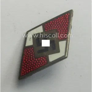 HJ (ie. 'Hitlerjugend') enamelled lapel-pin (ie.: 'Raute') with a: 'RzM …