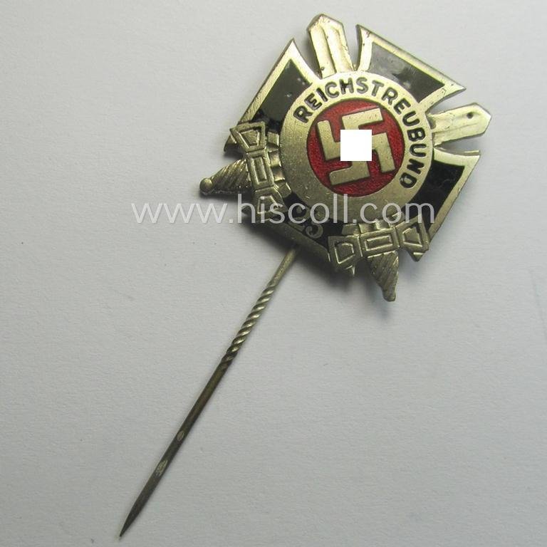 Membership lapel-pin (or: 'Mitgliedsabzeichen') aka: 'Ehrennadel für 25jährige Mitgliedschaft im Reichstreubund ehemaliger Berufssoldaten (o. RTB)' being a maker- (ie. 'Gante - Berlin'-) marked example — image 2