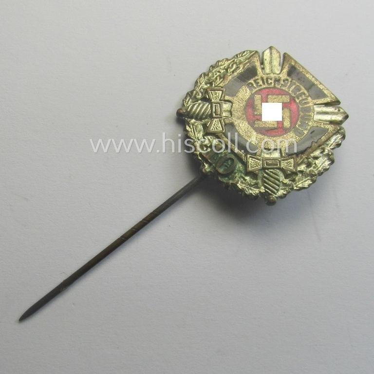 Membership lapel-pin (or: 'Mitgliedsabzeichen') aka: 'Silberne Ehrennadel für 10 Jahre Mitgliedschaft im Reichstreubund ehemaliger Berufssoldaten (o. RTB)' being a maker- (ie. 'Gante - Berlin'-) marked example — image 2