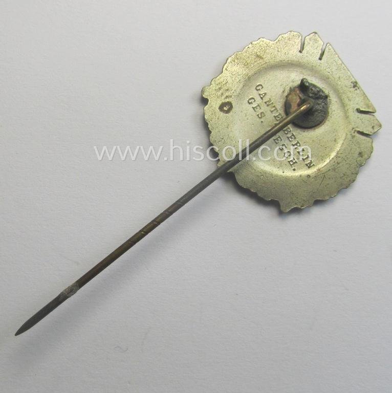 Membership lapel-pin (or: 'Mitgliedsabzeichen') aka: 'Silberne Ehrennadel für 10 Jahre Mitgliedschaft im Reichstreubund ehemaliger Berufssoldaten (o. RTB)' being a maker- (ie. 'Gante - Berlin'-) marked example — image 3