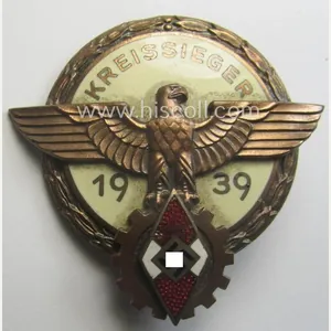 'HJ'- ('Hitlerjugend') ie. 'BDM'- ('Bund Deutscher Mädel') related: 'Reichsberufswettkampf-Siegerabzeichen' (of …