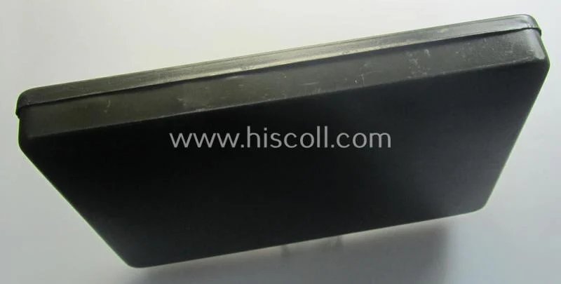 'Standard-issue'-type, (I deem) WH medical-related and/or field-grey-coloured box 'Buchse' (ie. container) being an undamaged example that shows the text: 'Tabletten' on its top — image 5