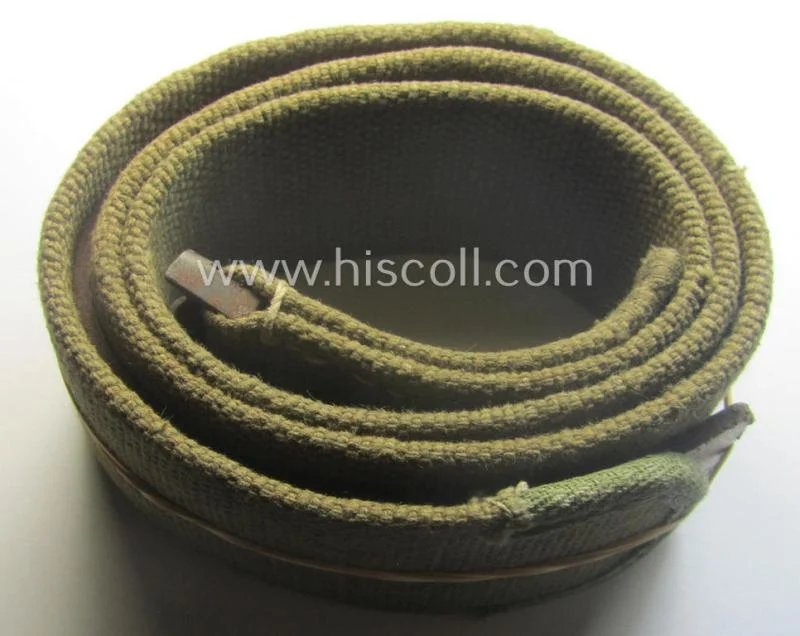 WH (Heeres ie. LW etc.) 'tropical-issue'- belt (ie. 'Koppelriemen') being a 80 cms.-sized- and typical non-maker-marked example — image 2