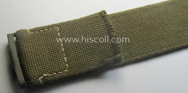 WH (Heeres ie. LW etc.) 'tropical-issue'- belt (ie. 'Koppelriemen') being a 80 cms.-sized- and typical non-maker-marked example — image 5