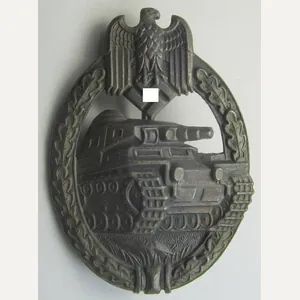 'Panzerkampfabzeichen in Silber' (or: silver-class panzer-assault badge or PAB) being …
