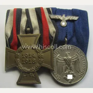 Interesting, 'Orden- o. Doppelspange' depicting a: 'Kriegsteilnehmerkreuz ohne Schwn.') and …