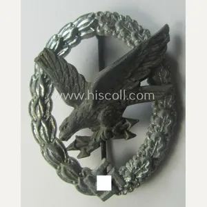 Damaged, WH (Luftwaffe) 'Fliegerschützen-Abzeichen mit Blitzbündel' being a neatly maker- …