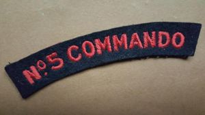 A good condition mid war period No.5 Commando embroided shoulder …