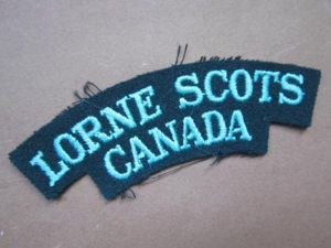 A good British/Canadian made green on black embroided Lorne Scots …