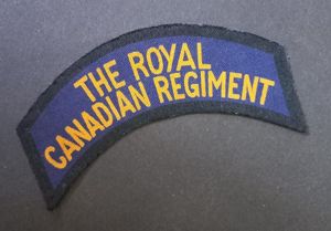 A attractive (British made) The Royal Canadian Regiment printed i.e …