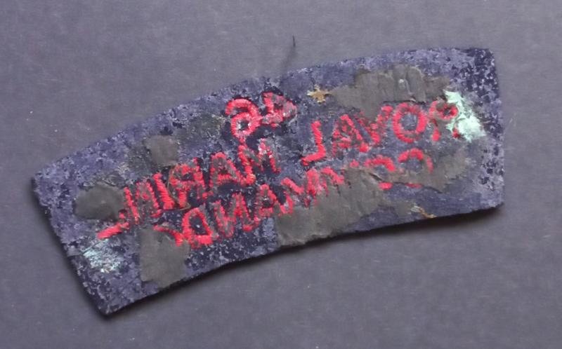 A superb - late war i.e early post war - 46 Royal Marines Commando embroided shoulder title — image 2