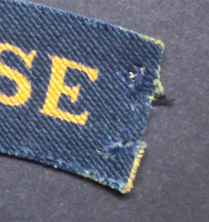 A attractive (Calico printers made) Fort Garry Horse printed shoulder title — image 4