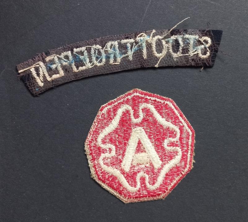 A nice little set of (Dutch and US Army) badges to the Dutch Stoottroepen Regiment and US 9th Army — image 2